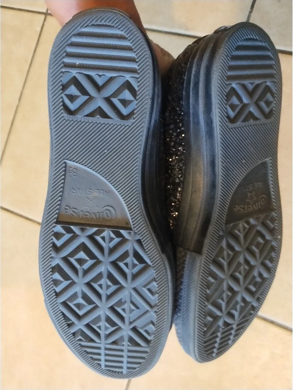 Converse Sparkle Black Glitter One Star Low Top Sneakers